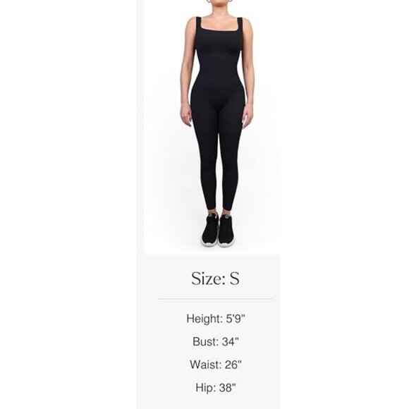 Popilush Jumpsuits for Women Built-In Bra Square Neck Workout Seamless Leggings - Picture 4 of 6